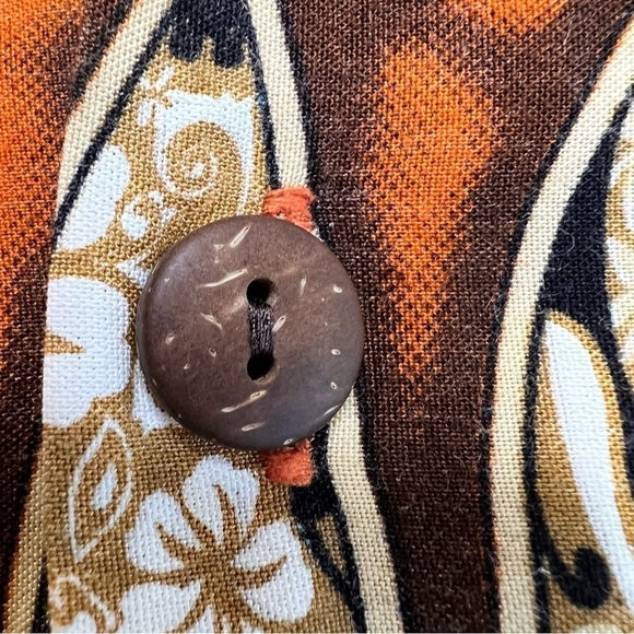 ALOHA HUT HAWAII Short Sleeve Button Down Floral Surfboard Men's Shirt Size XL - Picture 7 of 12